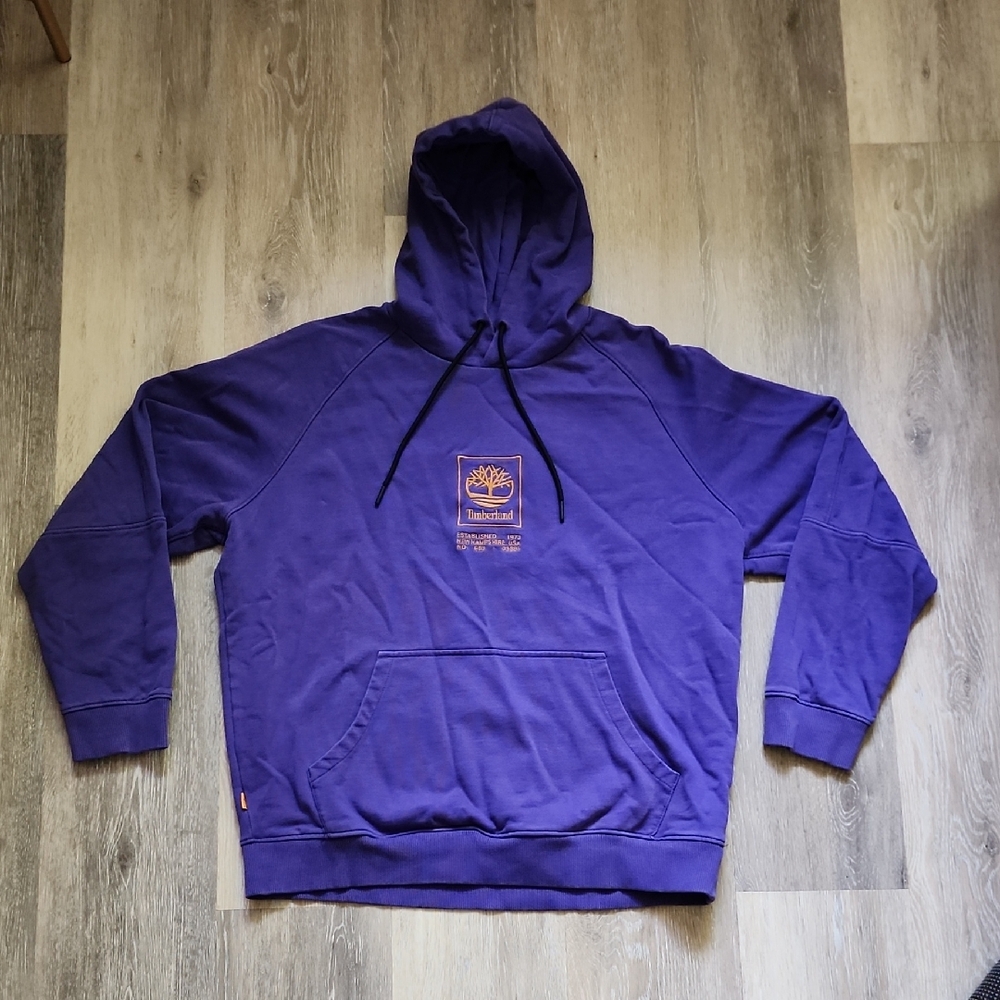 Timberland Heavyweight Mens Hoodie/Pullover Sweatshirt Purple Size Large